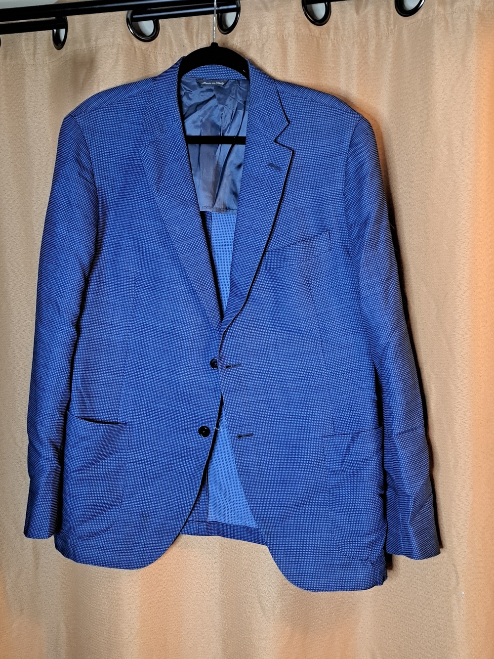 Tombolini Royal Blue Textured Two-Button Blazer